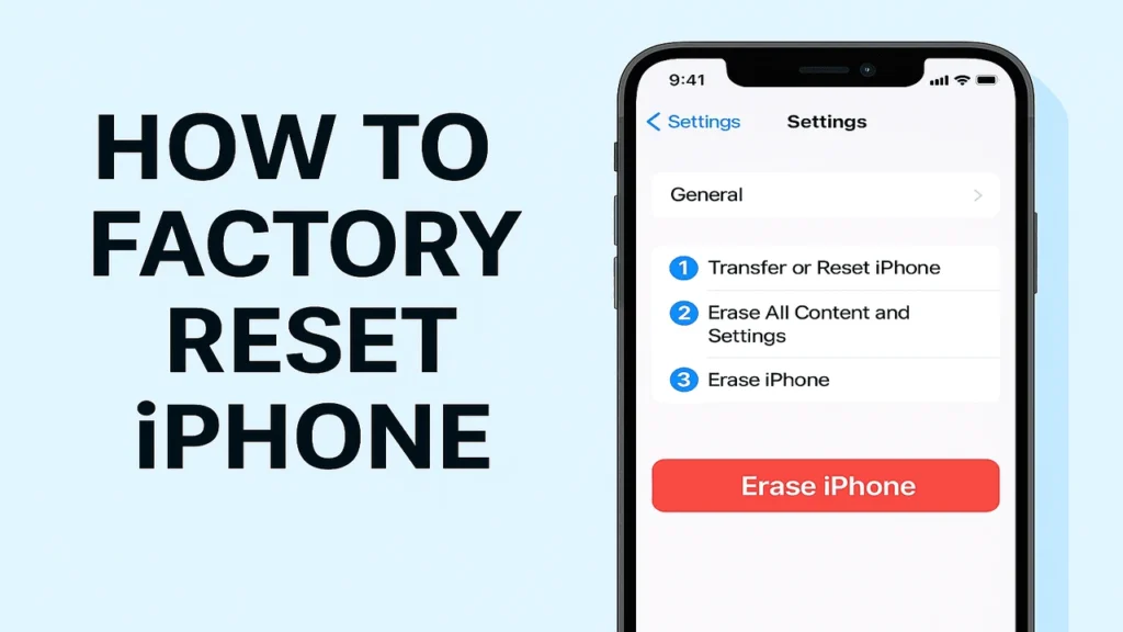 How to Factory Reset iPhone